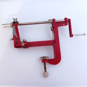 *2/$30* Victorio Red Heavy Duty Cast Iron Apple Peeler with Clamp Base